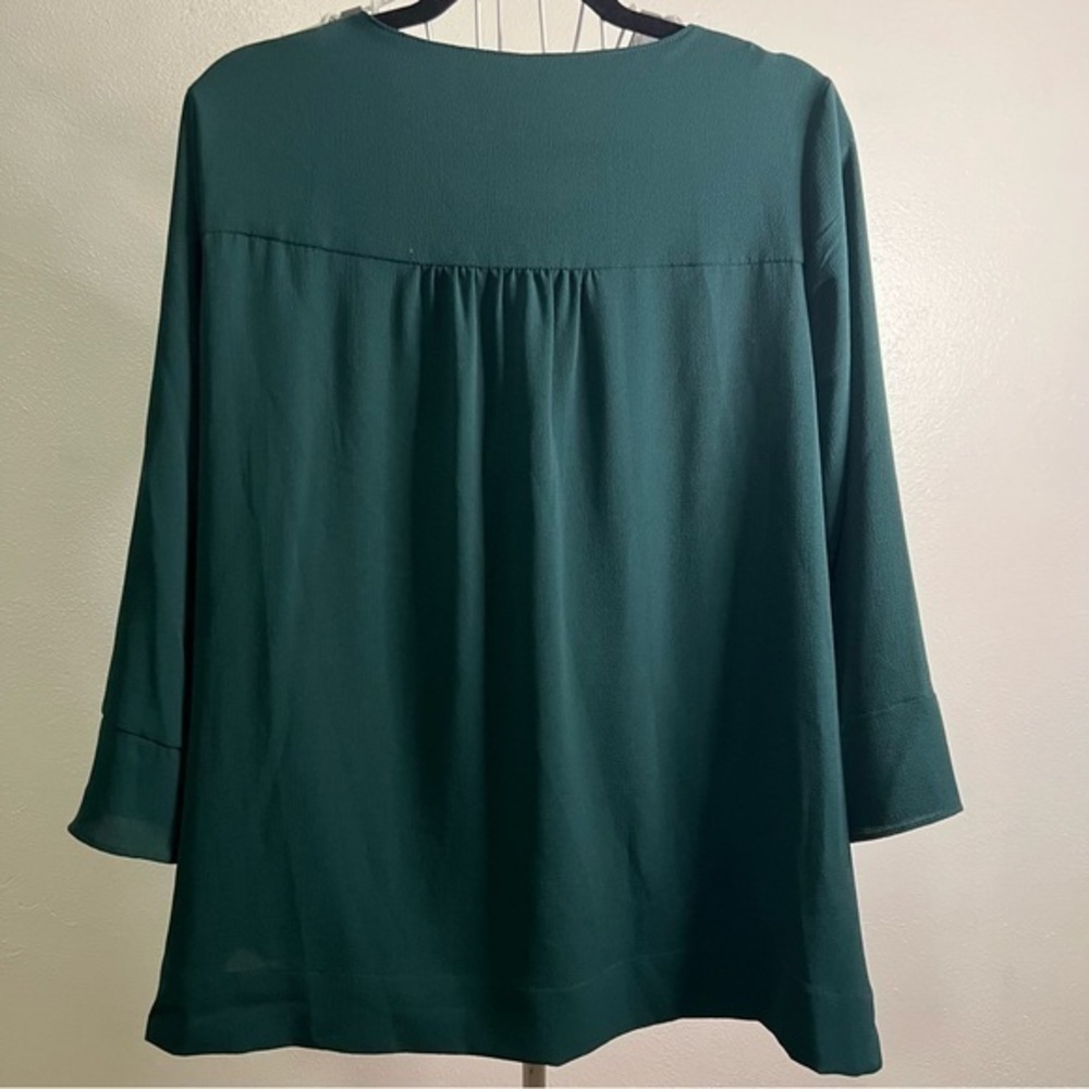 New Directions deep teal blouse, Size L. Like new. - Picture 3 of 7